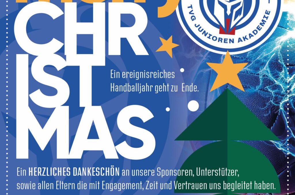 Die TVG Junioren Akademie wünscht Frohe Weihnachten!